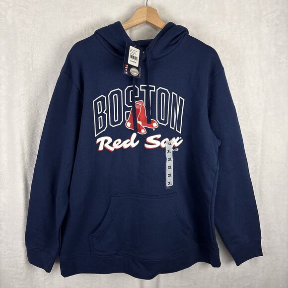 Majestic Boston Red Sox Pullover Hoodie Navy Blue MLB  Size XL NWT - Picture 1 of 5